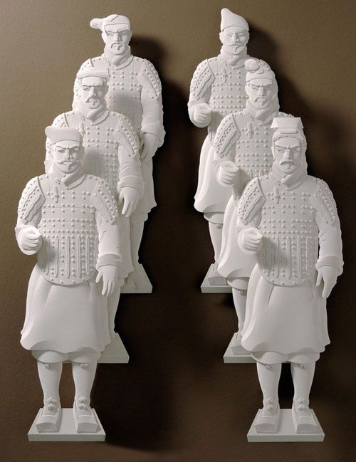 the terracota warriors escultura papel jeff nishinaka