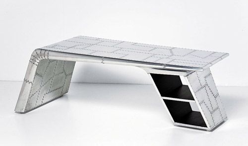 Mesa de centro de aluminio