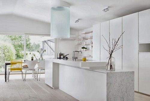 Cocina de diseño escandinavo minimalista