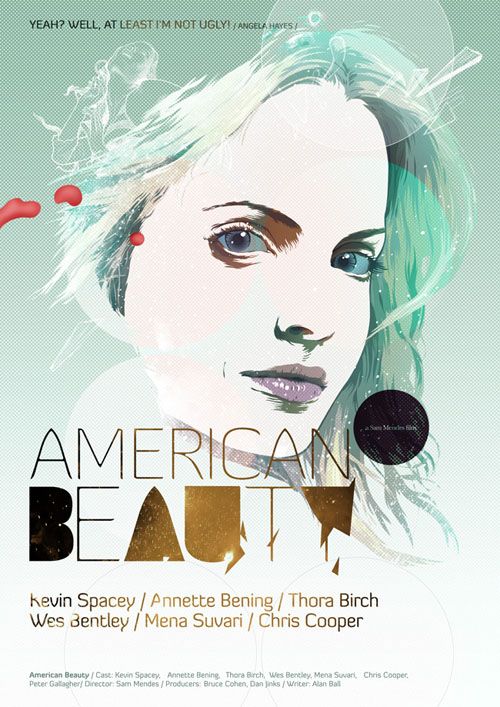 american beauty poster pelicula ilustracion