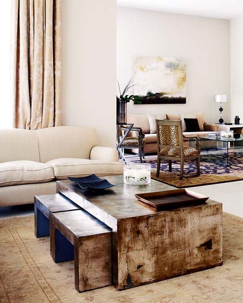 living-room-decorating-ideas-home-decor-cocktail-tables-coffee-stacked-wite-tan-beige-neutral-modern-contemporary-interior-decoration-art-leopard-print