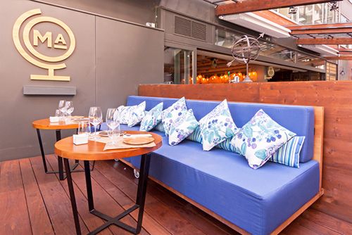 terraza sofa restaurante marieta madrid castellana