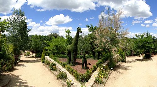 jirafas esculturas vegetales jardin museo botanico el bosque encantado madrid