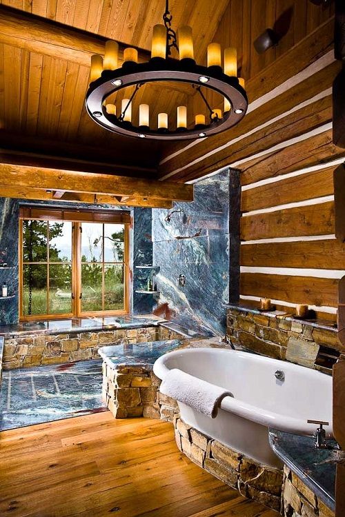 baño cabaña de diseño