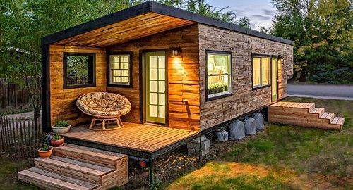 cabaña de madera de diseño