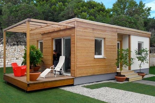 exterior de madera cabaña de diseño