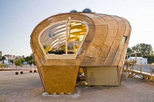 casa curva madera sostenible