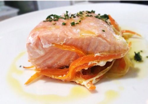 salmon plato restaurante six madrid