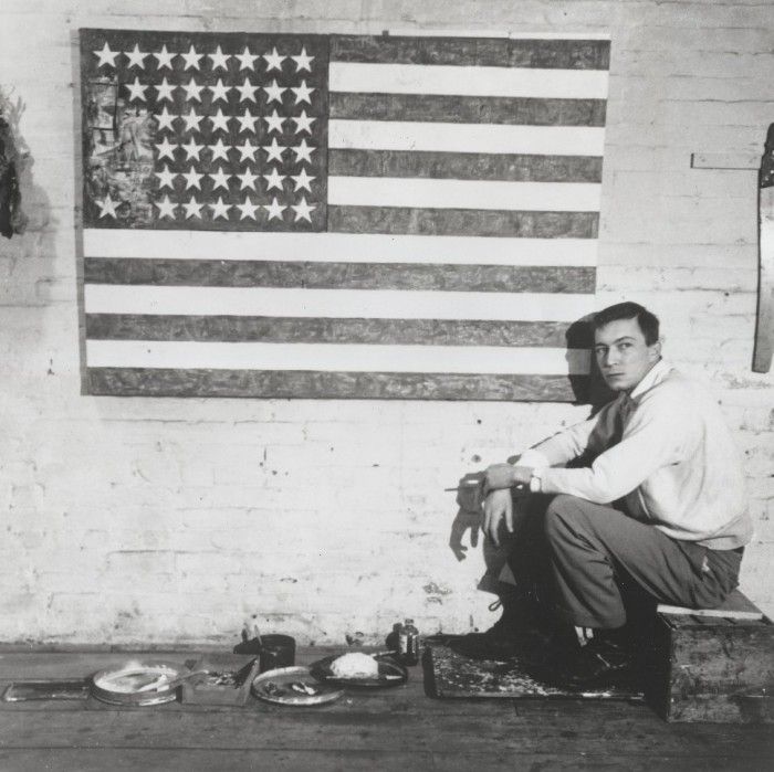 jasper johns obra flag bandera americana joven pop art artista
