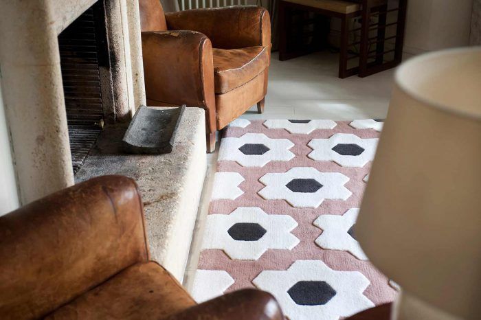 detalle alfombra rosa kilombo rugs 100% personalizables