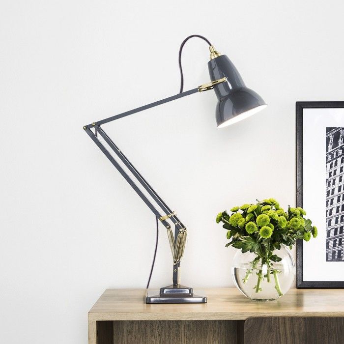 lampara anglepoise george carwardine flexo pixar color gris lacado sobremesa