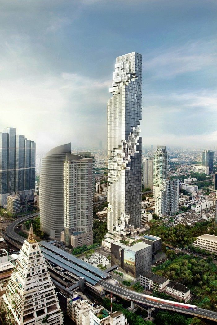 edificios soprendentes maha nakhon bangkok tailandia rascacielos pixelado pixeles edificio sorprendente