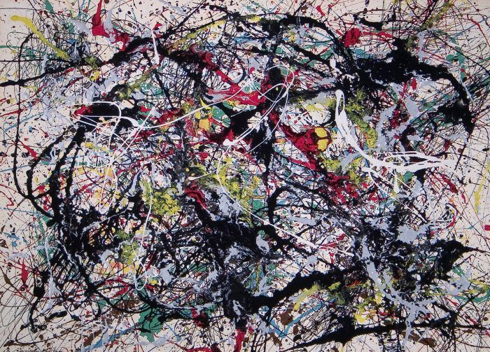 cuadro jackson pollock action painting expresionismo abstracto gotas de pintura 2