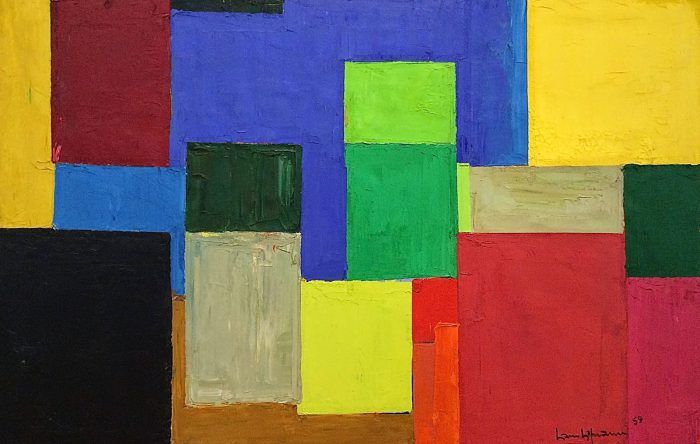 hans hoffman pintura de colores cuadrados action painting expresionismo abstracto