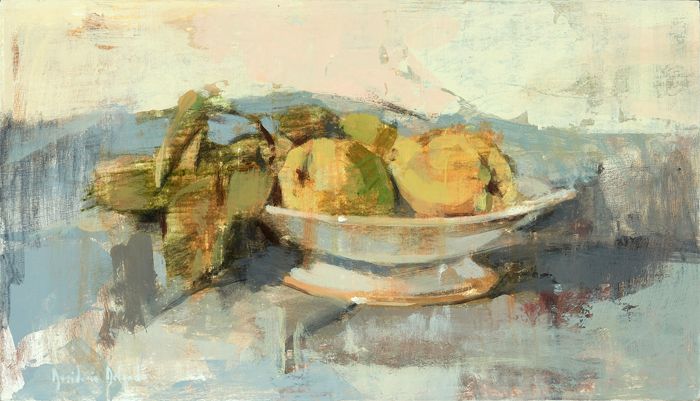pintura frutero peras limon