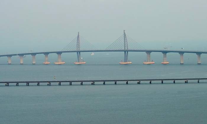 Inauguran el puente marítimo más largo del mundo en China