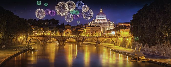 fuegos artificiales Año nuevo Roma