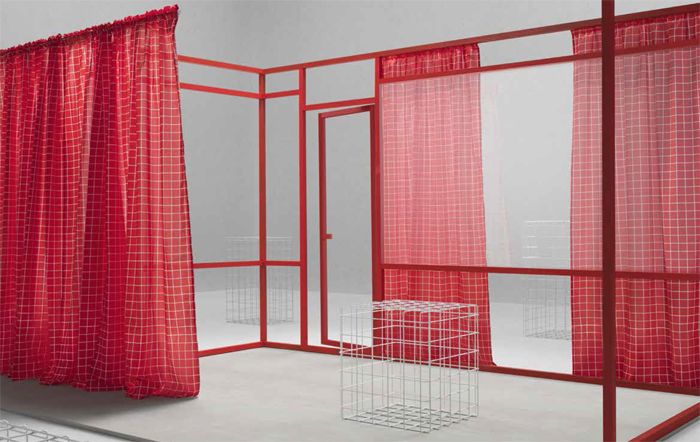 cortinas rojas traslucidas ikea