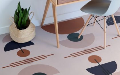 Diseño de suelo al estilo Itten moderno y contemporáneo