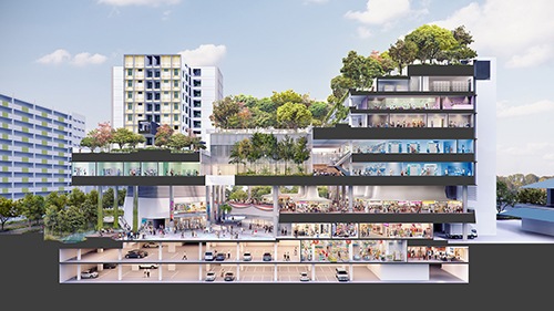 Cohousing en Singapur conjunto de edificios