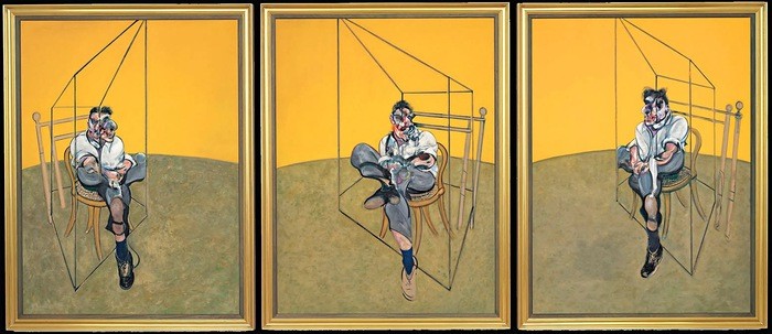 Obra pictórica Los tres estudios de Lucian Freud de Francis Bacon