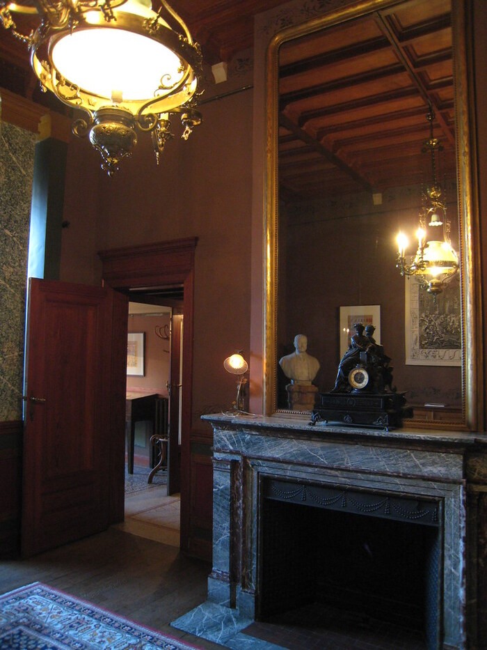 rincón interior Casa Autrique construida por Víctor Horta