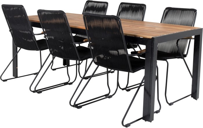 mesa sillas negras