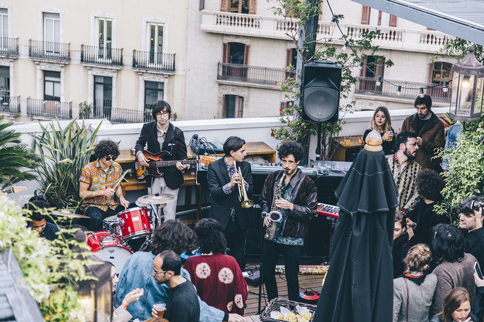 terraza músicos Hotel Pulitzer de Barcelona