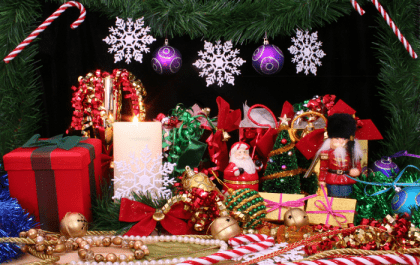 Adornos de decoración navideña