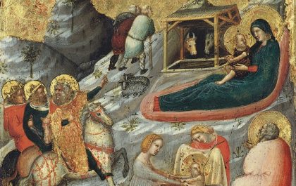 La natividad y otros temas de la infancia de Cristo, hacia 1330 de Pietro di Rimini