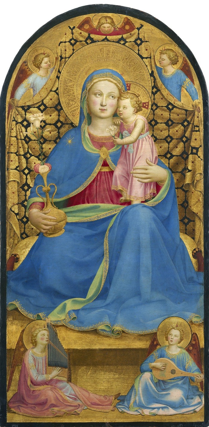 Fra Angelico. La Virgen de la Humildad, hacia 1433-1435. Colección Thyssen-Bornemisza,