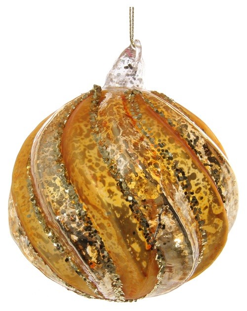 bola dorada para el árbol de navidad