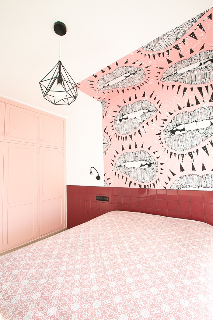 habitacion doble diseño rosa