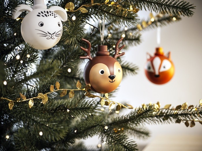 bolas para el árbol de Navidad de animales IKEA