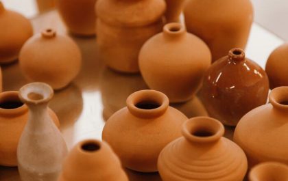 conjunto jarrones ceramica