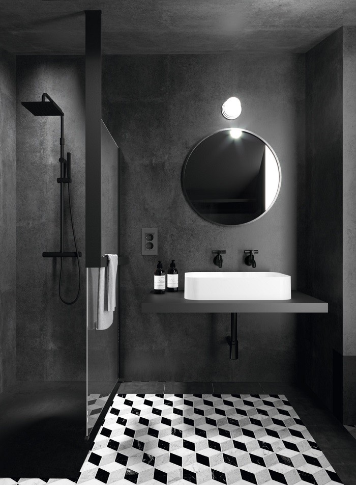 cuarto de baño con mampara de diseño