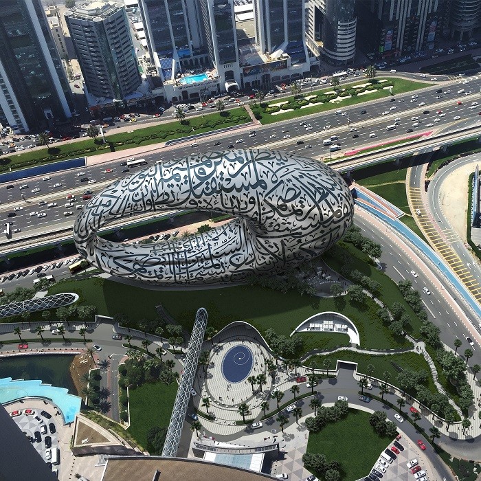 Panorámica del Museo del Futuro en Dubai