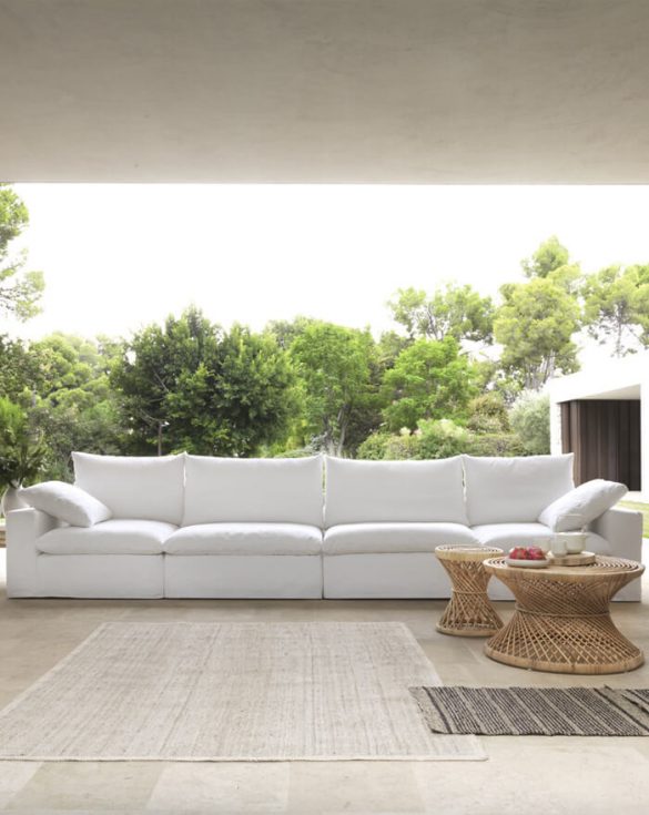 sofá de 4 plazas blanco