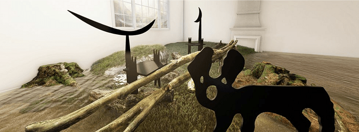 Rendering de Casa Antillón para su exposición “Domestic Fictions” en IE Segovia
