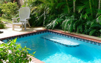 jardines tropicales pequeños piscina