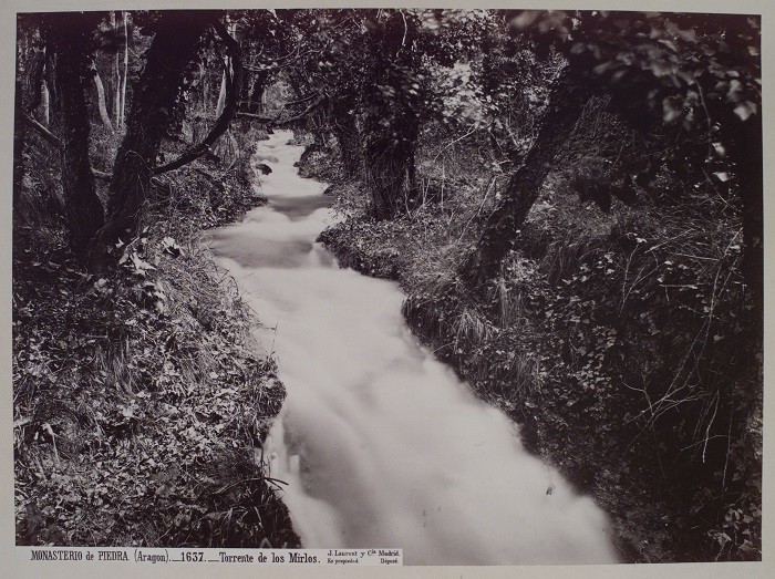 Vista-del-torrente-llamado-de-los-Mirlos-en-el-Monasterio-de-Piedra.-Laurent-y-Cia.-junio-de-1877-AGP