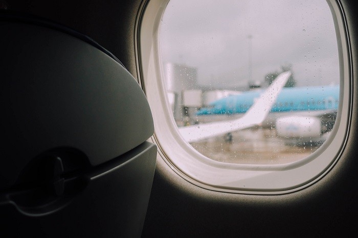 ventanilla de un avión