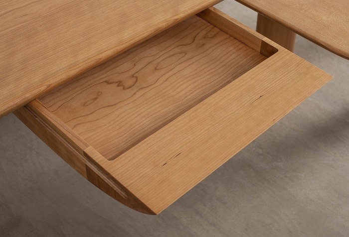mesa de madera modular con cajón