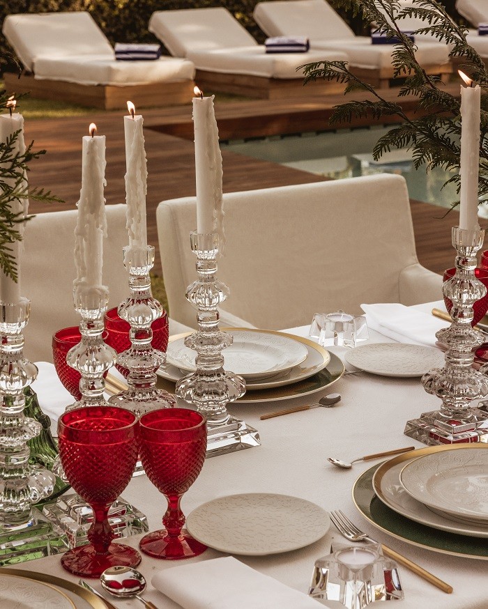 detalle decoración mesa Navidad
