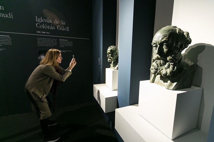 Busto en exposición de Gaudí