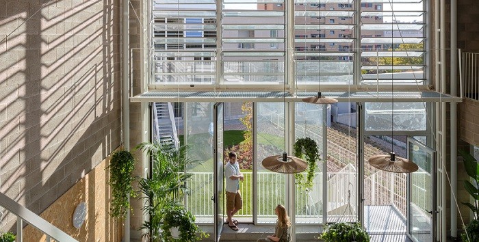 interior de oficina arquitectura sostenible