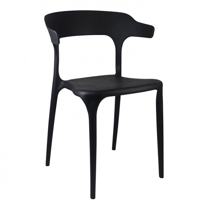 silla negra de estilo moderna