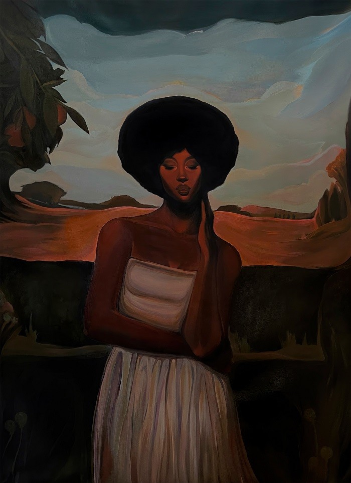 Pintura de mujer africana de Megan Gabrielle Harris