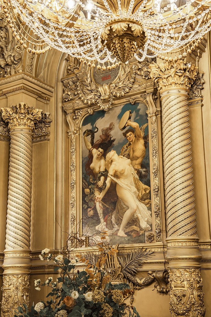 pintura de una pared del palacio Garnier