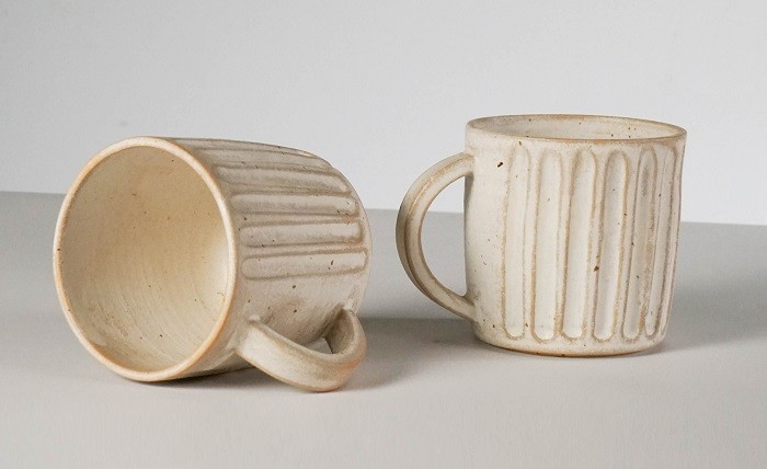 Tazas de cerámica hechas a mano